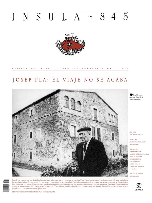 Title details for Josep Pla by AA. VV. - Available